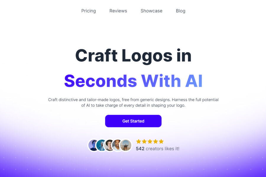 AI logo design tool, SketchLogoAI homepage.