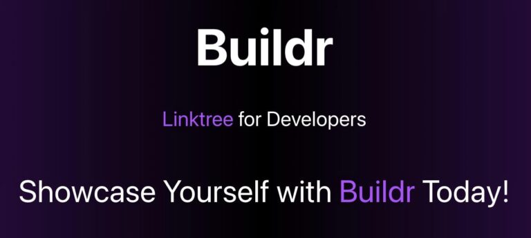 Buildr a developer portfolio platform.