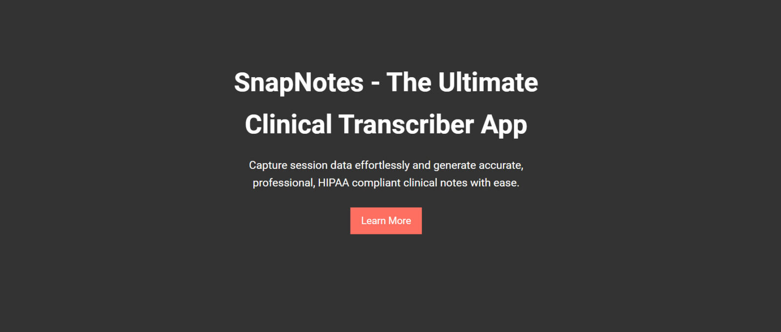 SnapNotes - Clinical Transcriber App