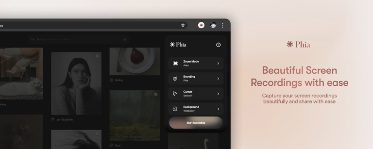 Phia a browser-based screen recording